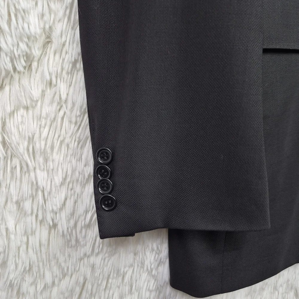 Canali 1934 Men's 100% Wool Travel Water‎ Resistant Black Italy 44L US